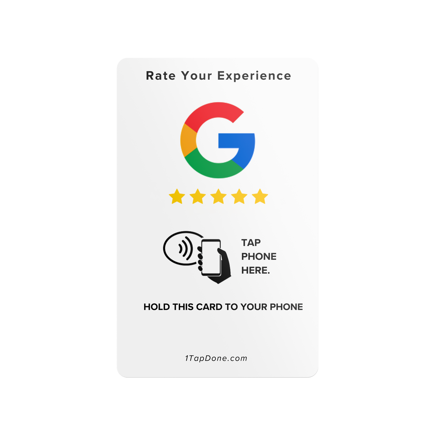 Google 1TapDone Review Card